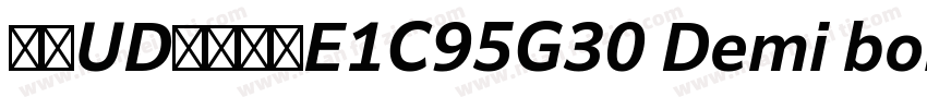 文鼎UD晶熙黑体E1C95G30 Demi bold字体转换